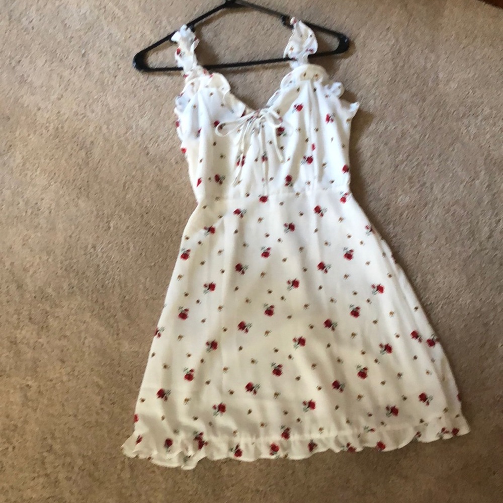 White floral dress